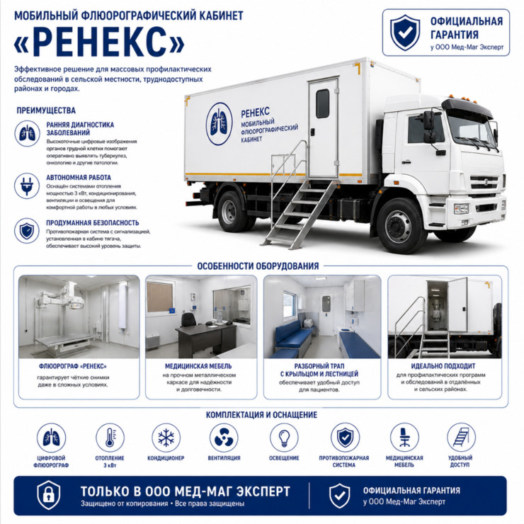 Мобильный флюорографический кабинет «Ренекс»