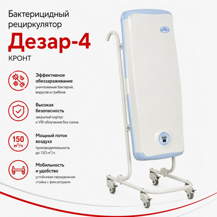 Бактерицидный рециркулятор ДЕЗАР-4