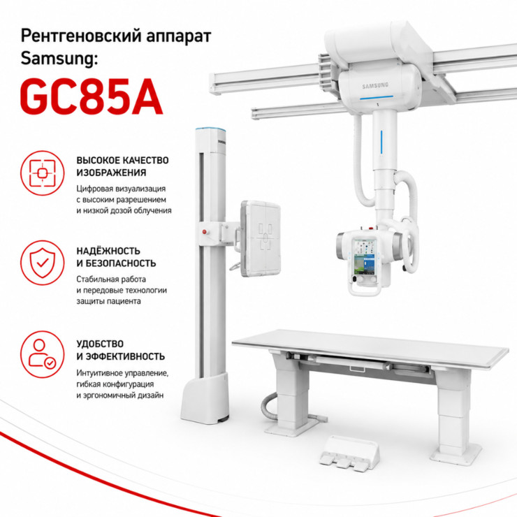 Аппарат рентгеновский диагностический цифровой стационарный GC85A