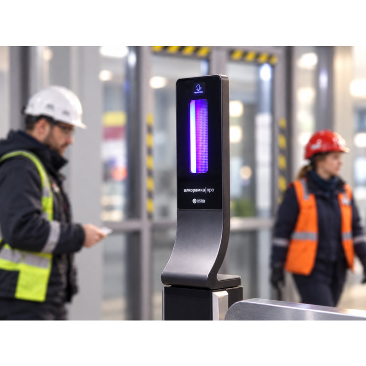 АЛКОЗАМОК-П-02 Алкорамка — бесконтактный алкотестер для проходной