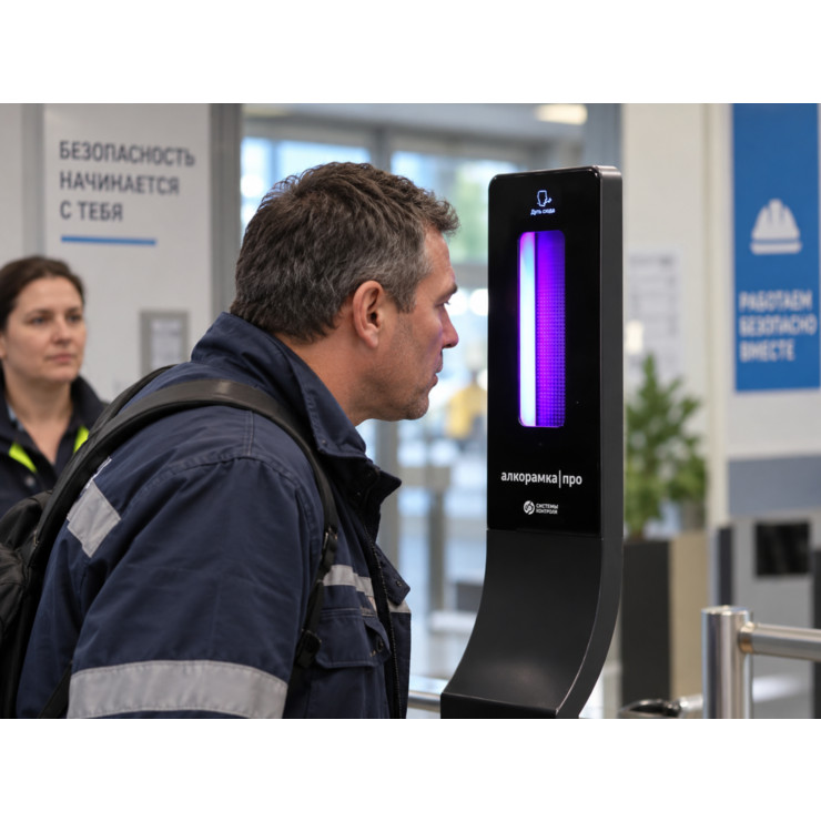 АЛКОЗАМОК-П-02 Алкорамка — бесконтактный алкотестер для проходной