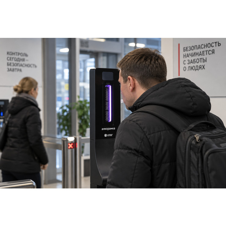 АЛКОЗАМОК-П-02 Алкорамка — бесконтактный алкотестер для проходной