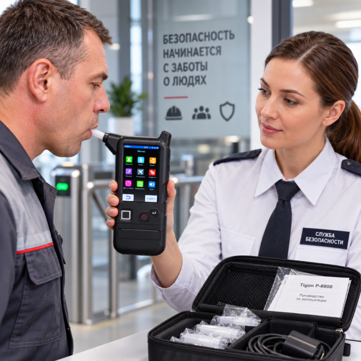 Алкотестер Tigon P-8800 со встроенным принтером и фотокамерой