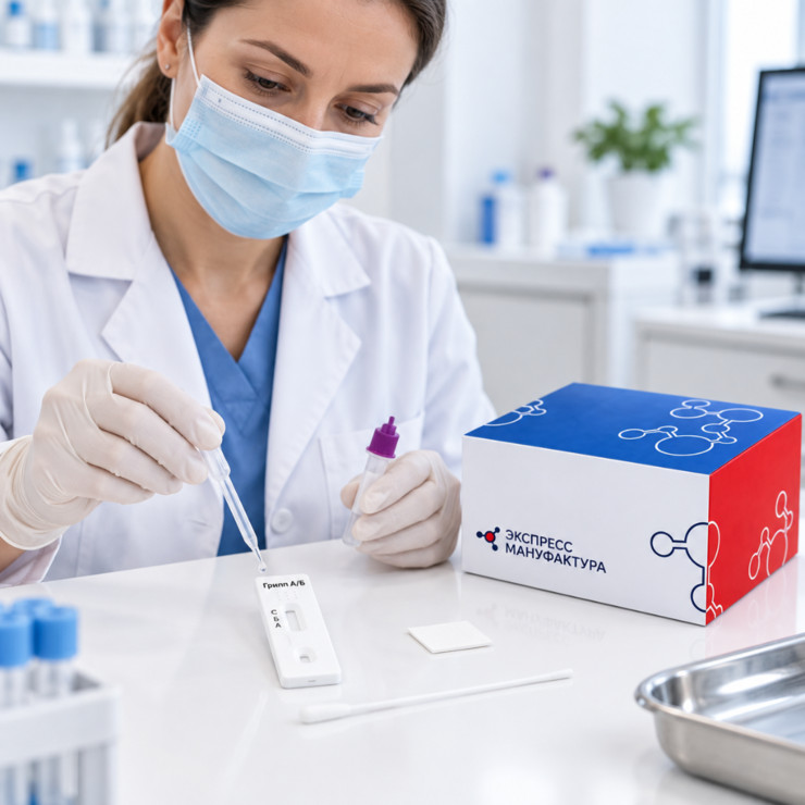 Экспресс-тест на грипп А и В — выявление антигенов Influenza A/B за 5–7 минут